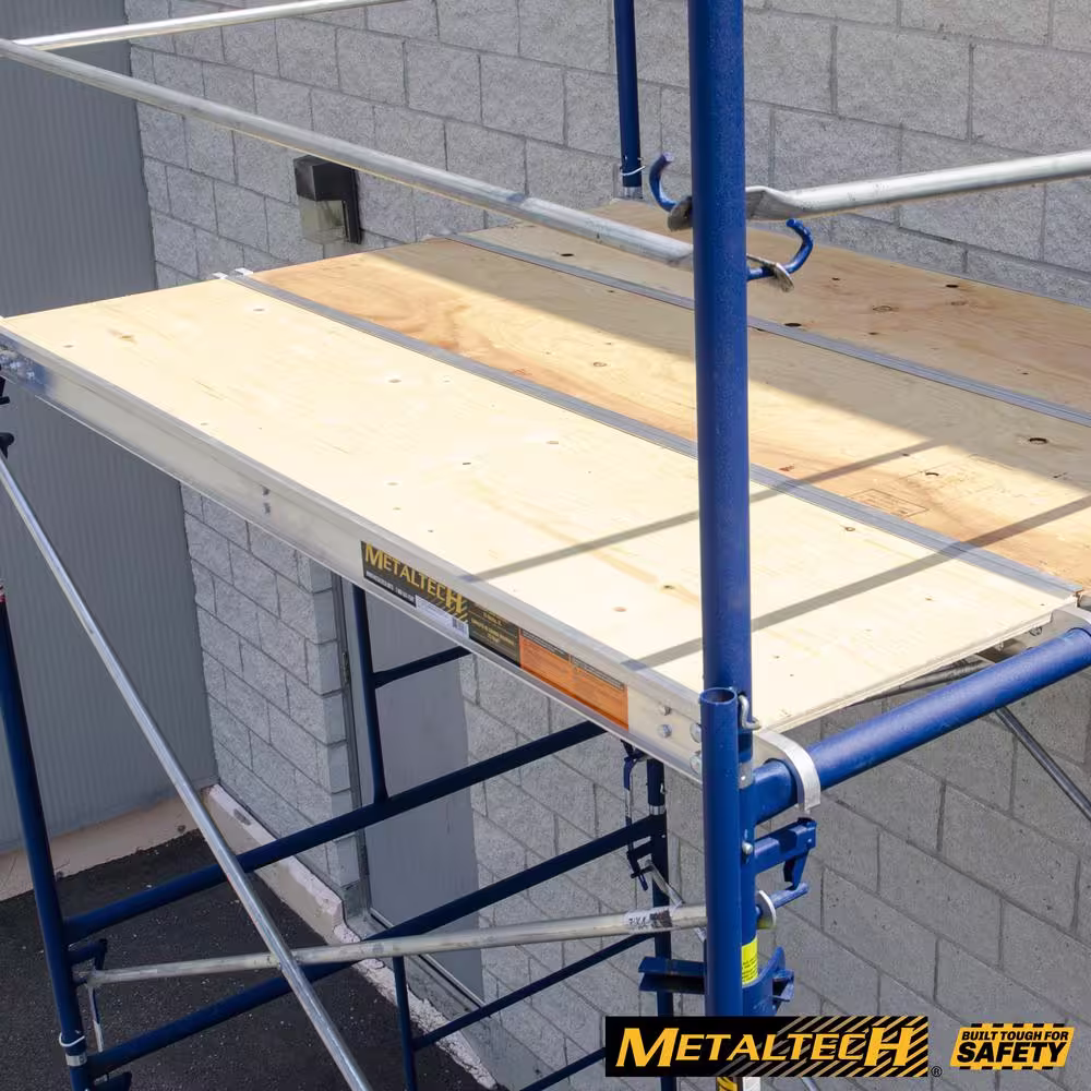 MetalTech Saferstack 2-Level Frame Fixed Set with Crossbraces, Platforms and Guardrail System