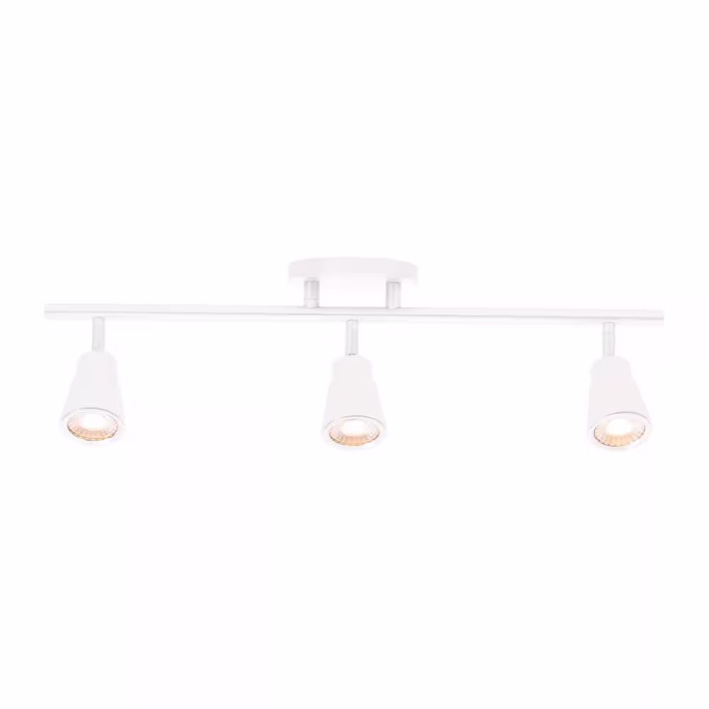 None Solo 2 ft. 3-Light White LED ENERGY STAR Fixed Track Lighting Kit 3000K