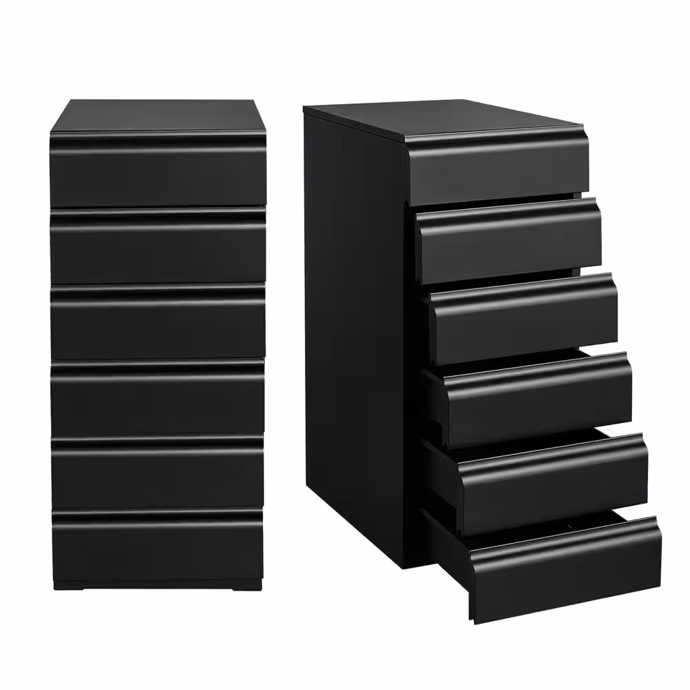 Mlezan 6 Drawer Metal Chest, 16.5