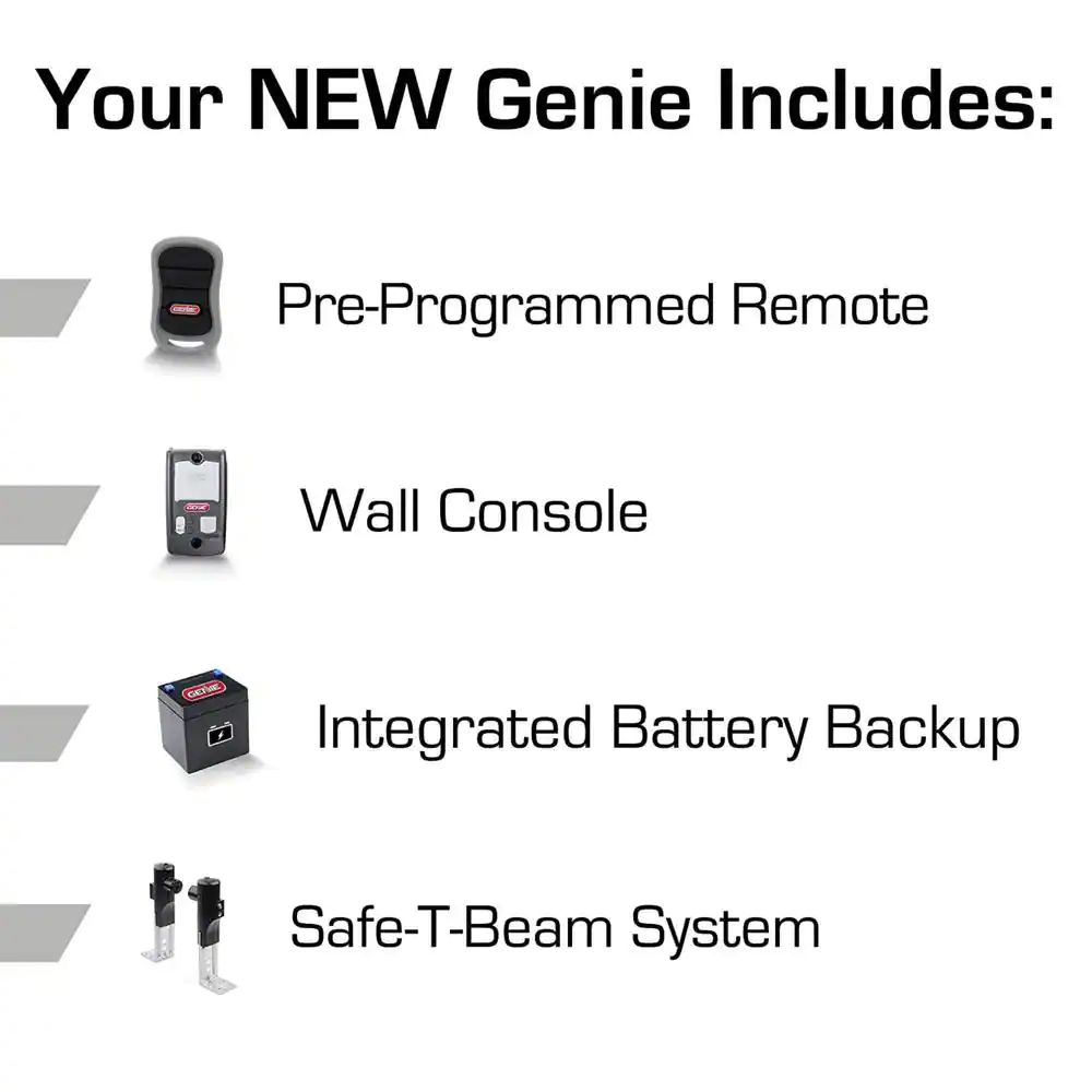 Genie ChainMax 1/2 HPC Durable Chain Drive Garage Door Opener with Battery Backup