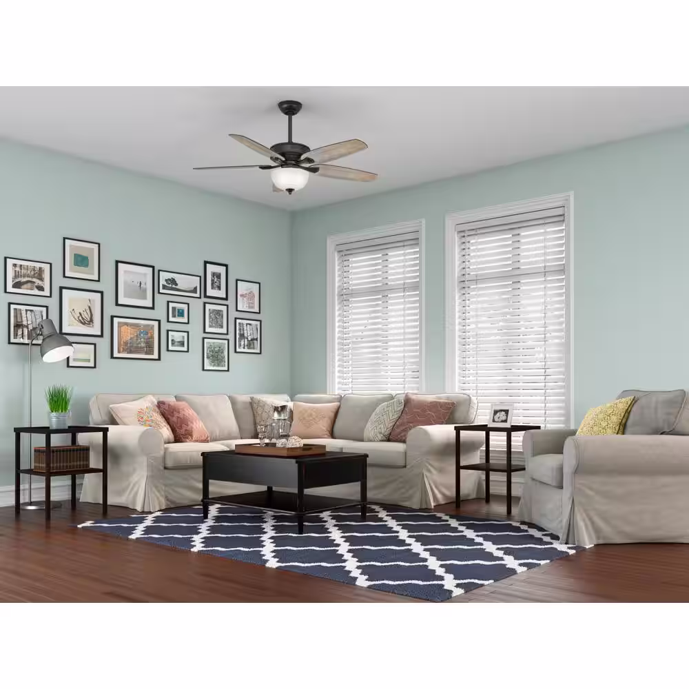 Hunter Channing 54 in. Hunter Express Indoor Noble Bronze Ceiling Fan with Remote and Light Kit Included