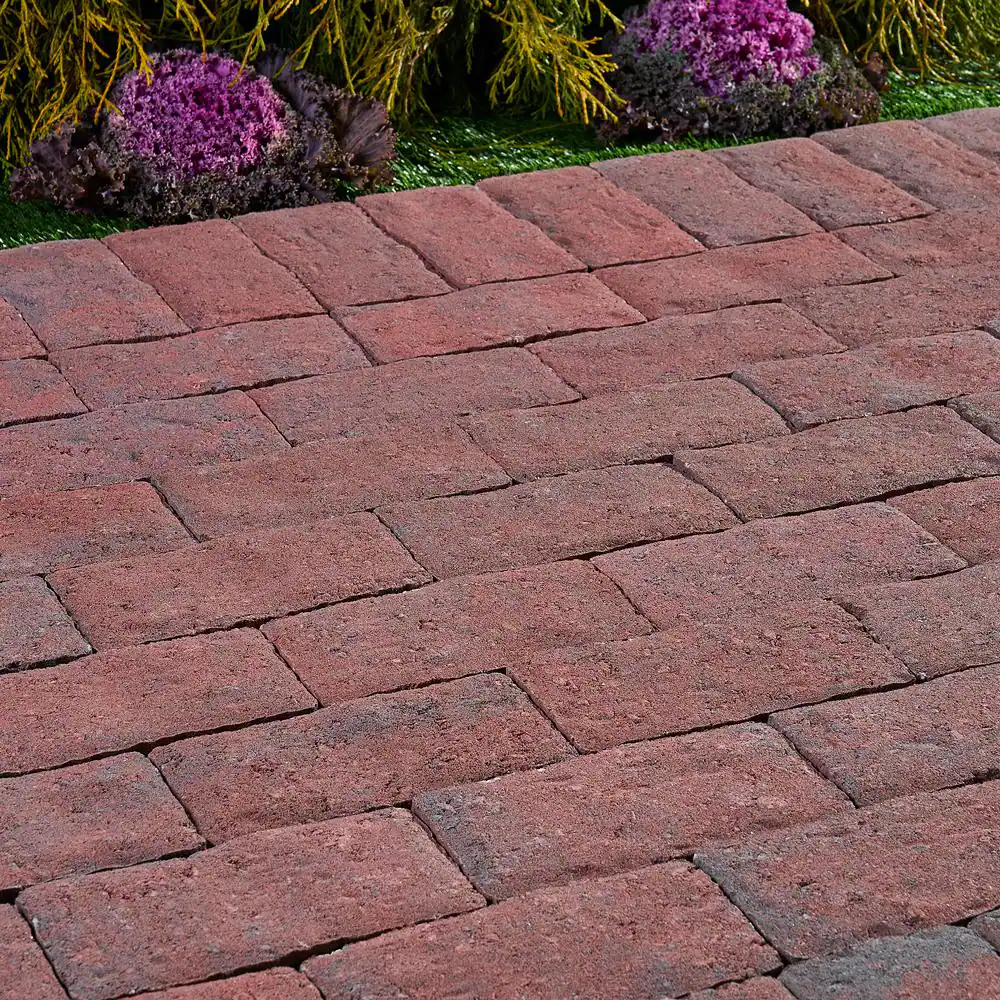 Pavestone Clayton 7 in. L x 3.5 in. W x 1.77 in. H Red/Charcoal Concrete Paver (840-Pieces/142.8 sq. ft./Pallet)