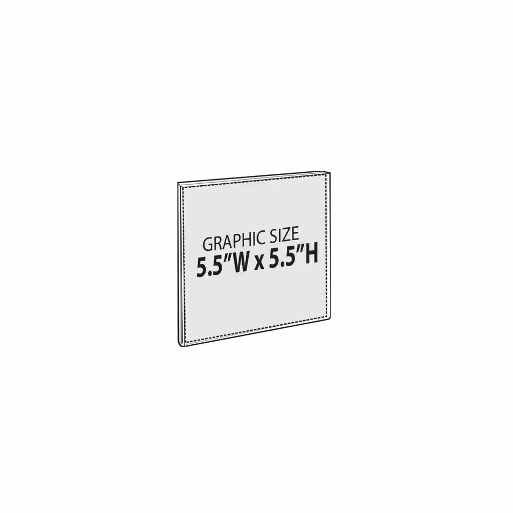 Azar Displays 5.5 in. x 5.5 in. Acrylic Clear Wall U Frame with Adhesive Tape (10-Pack)