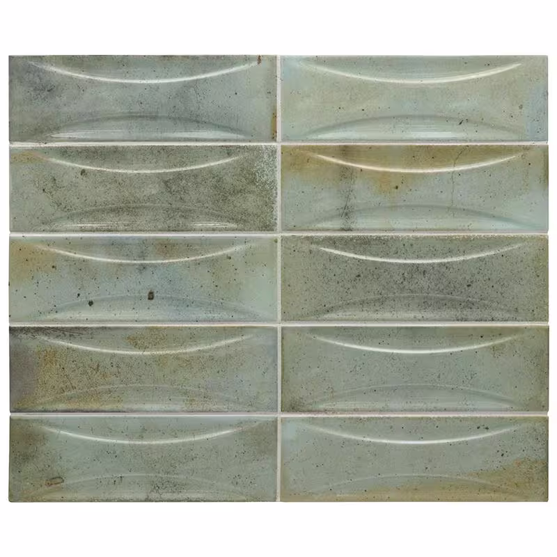 Apollo Tile Antiek Green 2.58 in. x 7.9 in. Glossy Ceramic Subway Deco Wall Tile (5.38 sq. ft./case) (38-pack)