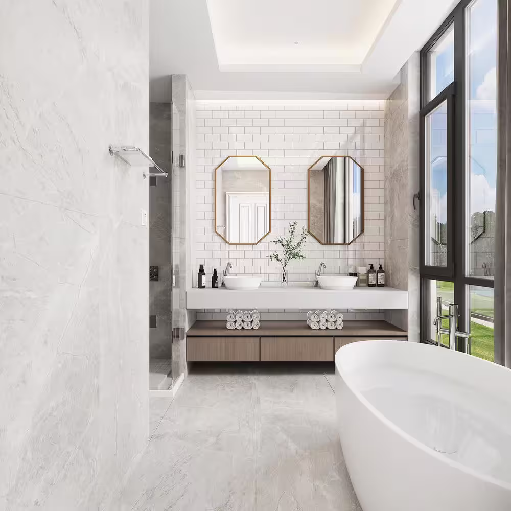 Giorbello Agreeable Gray 3 in. x 6 in. x 8mm Glass Subway Wall Tile (5 sq. ft./Case)