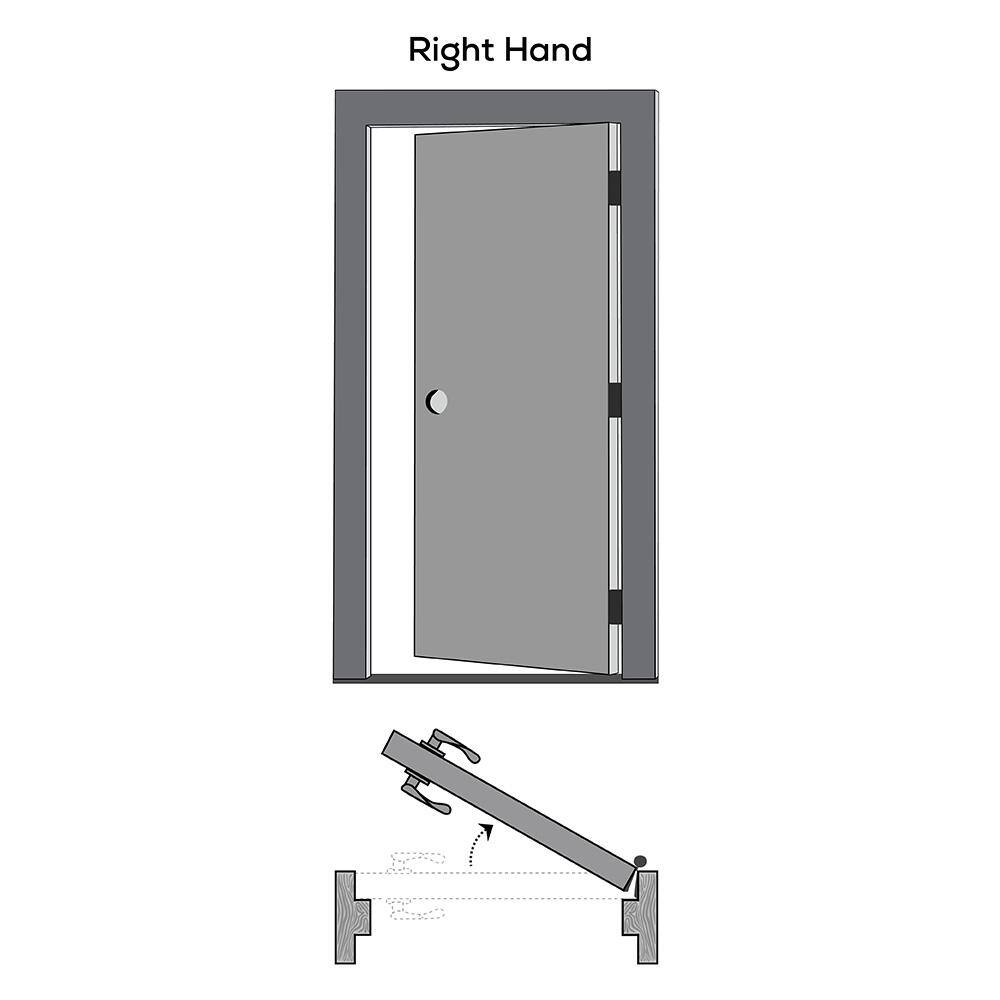 MMI Door 18 in. x 80 in. Smooth Birkdale 3 Panel Right-Hand Solid Core Primed Molded Composite Single Prehung Interior Door