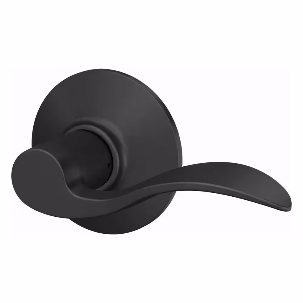 Schlage Accent Matte Black Passage Hall/Closet Door Handle