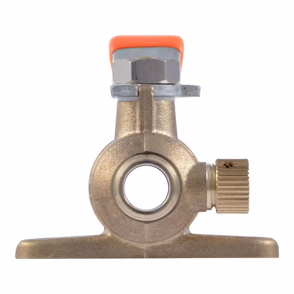 SharkBite 1/2 in. PEX Crimp Brass Ball Valve with Mounting Tabs and Drain