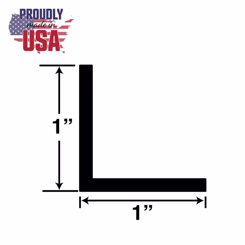 None 1 in. D x 1 in. W x 48 in. L Clear Butyrate Plastic 90Â° Even Leg Angle Moulding 12 Total Lineal Feet (3-Pack)