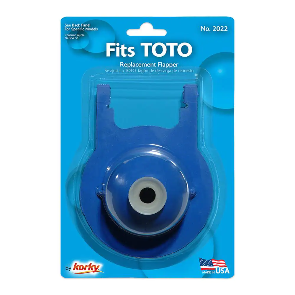 Korky Fits TOTO 3 in Blue Toilet Tank Flapper