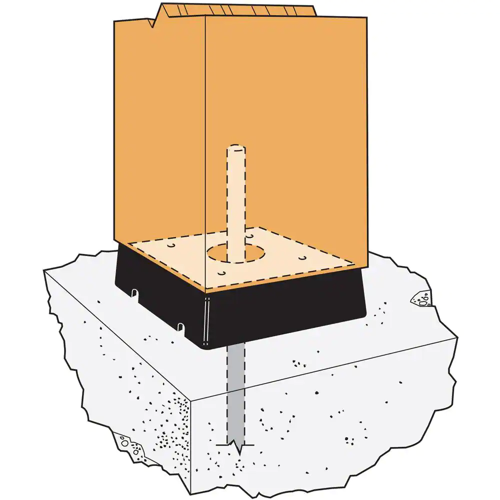Simpson Strong-Tie CPS Composite Plastic Standoff for 6x6 Nominal Lumber