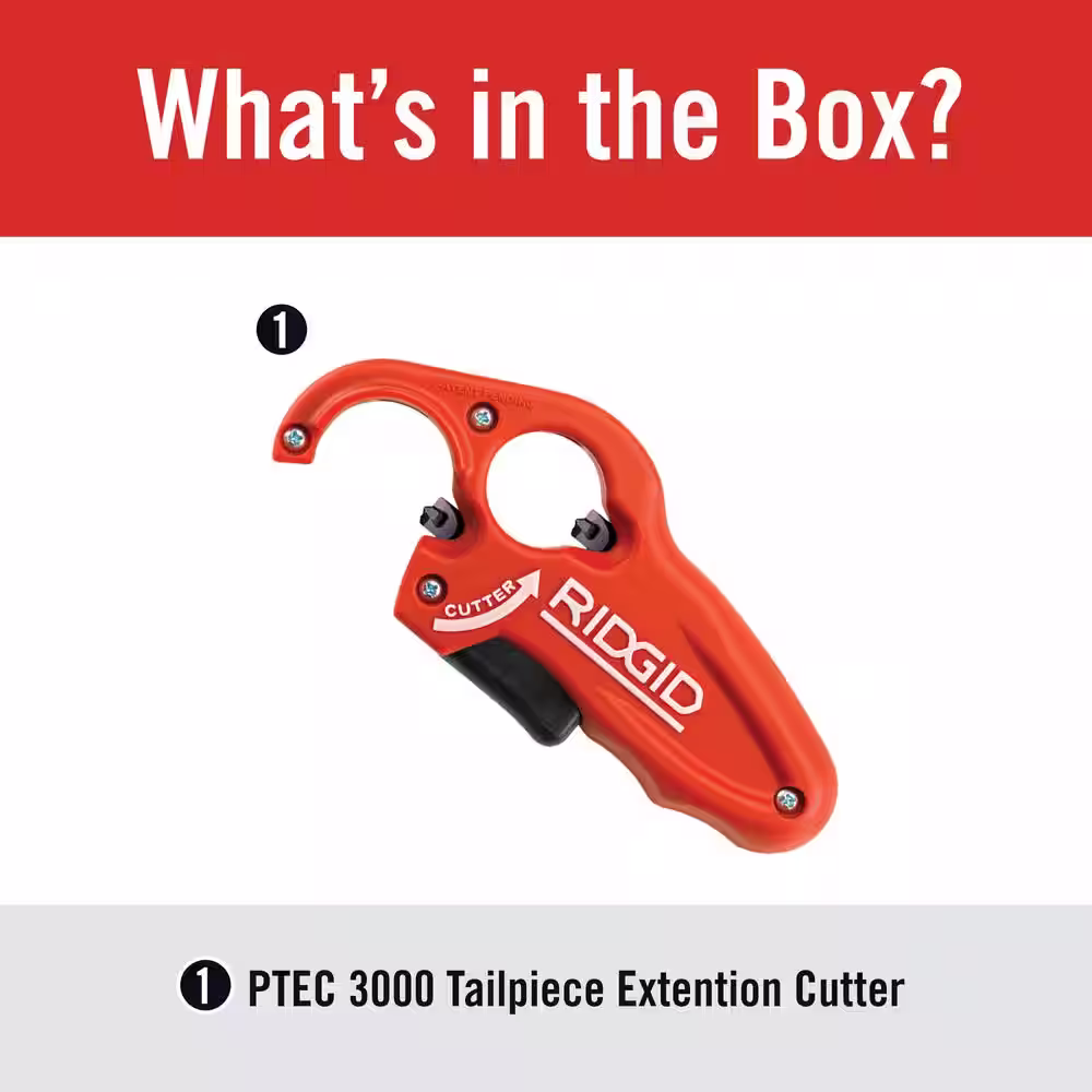 RIDGID 1-1/4 in. AND 1-1/2 in. PTEC 3000 Versatile Thin Wall PE, PP, PVC Plastic Tubing Cutter - Cuts, Cleans, Deburrs & Bevels
