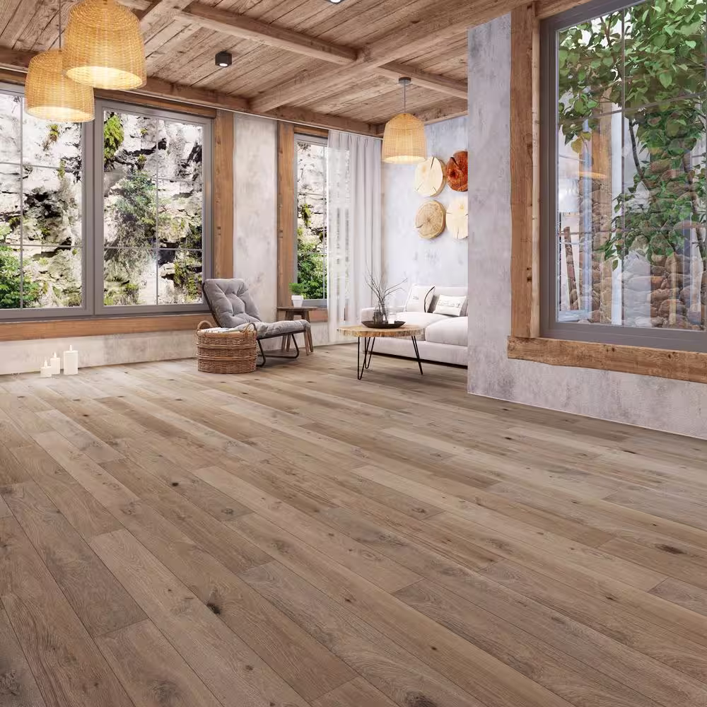 ACQUA FLOORS Geneva Oak 1/4 in. T x 5 in. W Waterproof Engineered Hardwood Flooring (16.7 sqft/case)