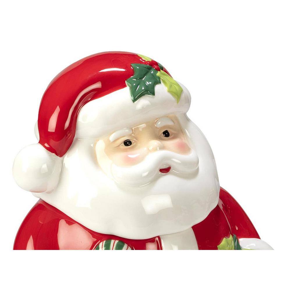 Certified International Holiday Magic Santa 7 in. Earthenware 3-D Cookie Jar