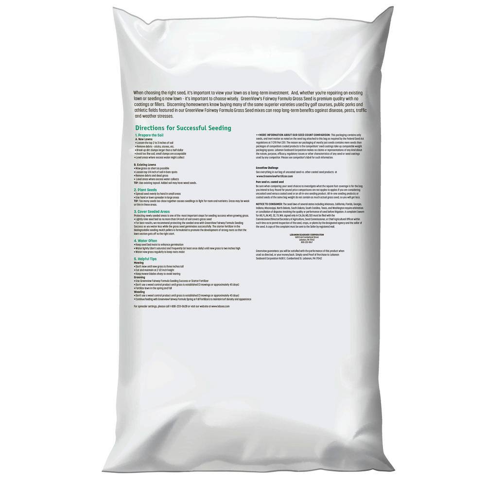 GreenView 20 lbs. Fairway Formula Grass Seed Dense Shade Mixture