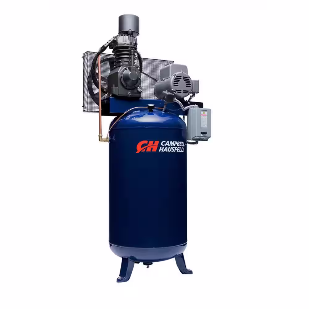 Campbell Hausfeld 80 Gal. Electric Vertical Two Stage Stationary Air Compressor 25CFM 7.5HP 208-230V 1PH (TF211201AJ)