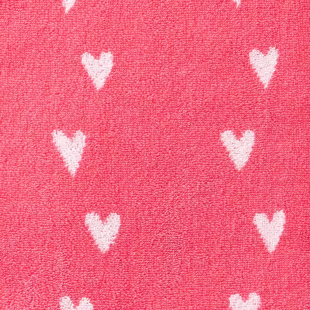 Company Kids by The Company Store Pink Cotton Company Kids Hearts Yarn-Dyed Single Hand Towel