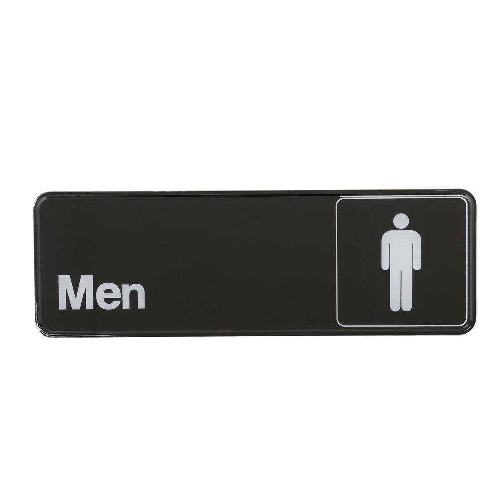 Everbilt 3 in. x 9 in. Men's Restroom Sign
