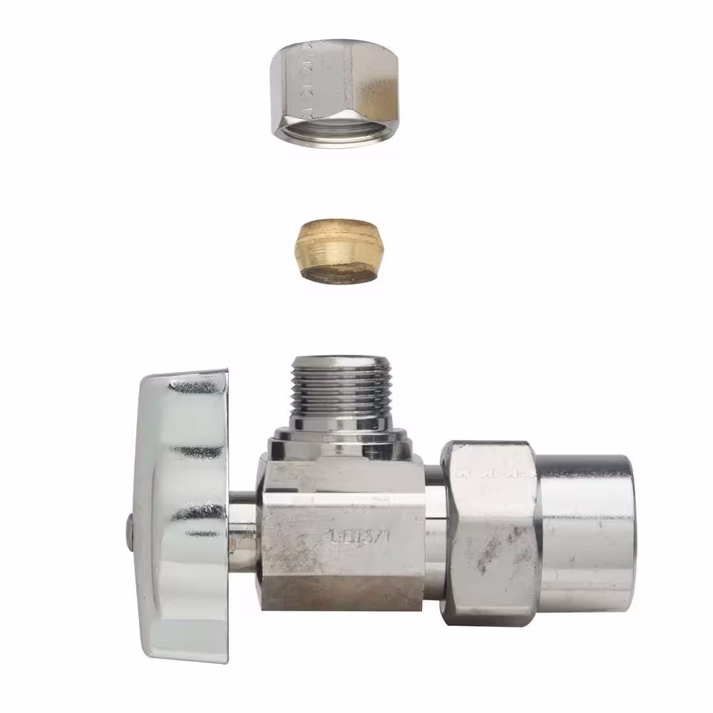 BrassCraft 1/2 in. CPVC Inlet x 3/8 in. Comp Outlet 1/4-Turn Angle Ball Valve