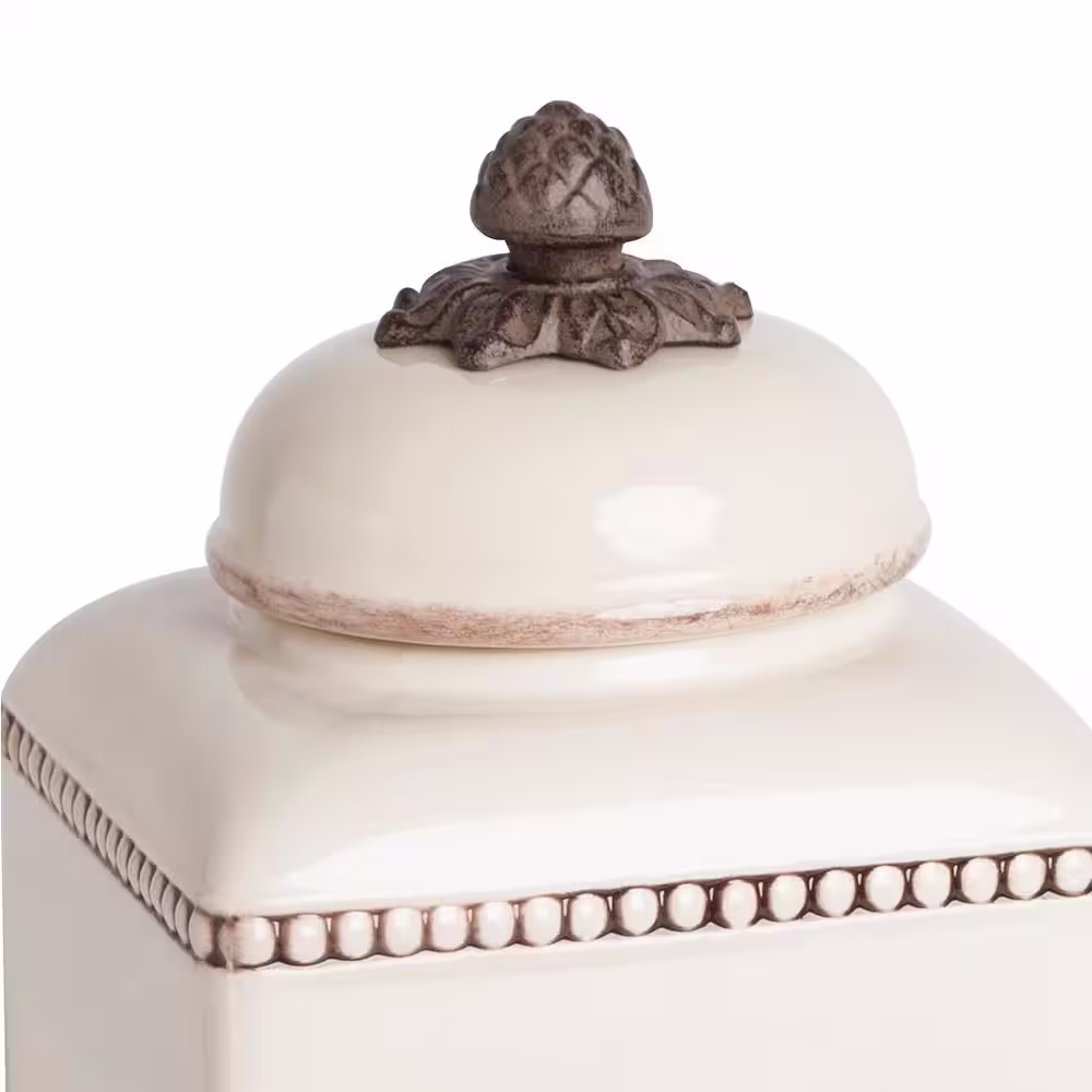 GG COLLECTION 13.5 in. H Acanthus Canister