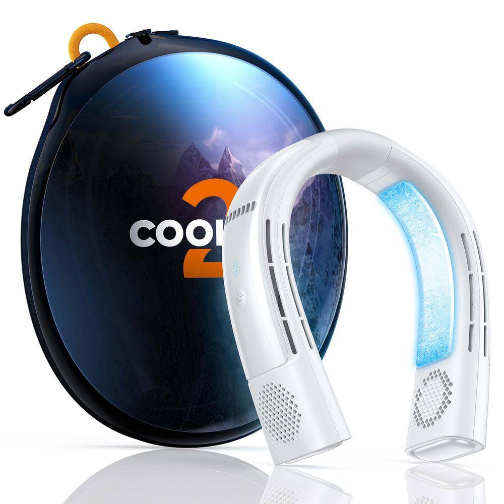 TORRAS Coolify 2 Bladeless 1.5 in. Wearable Neck Air Conditioner and Heater Personal Fan 3 Speeds Arctic White 4000 mAh