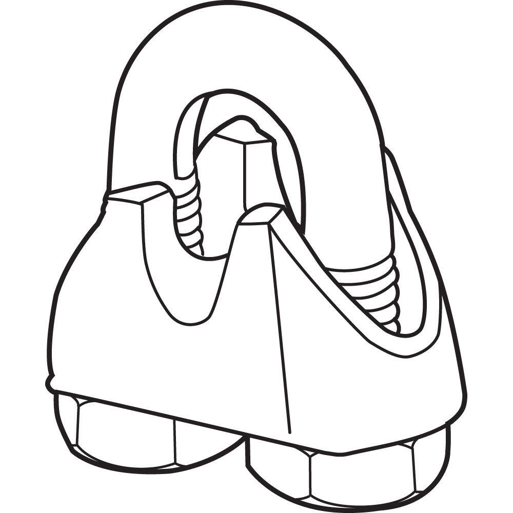 Prime-Line 5/16 in. Galvanized Cable Clamp (2-pack)