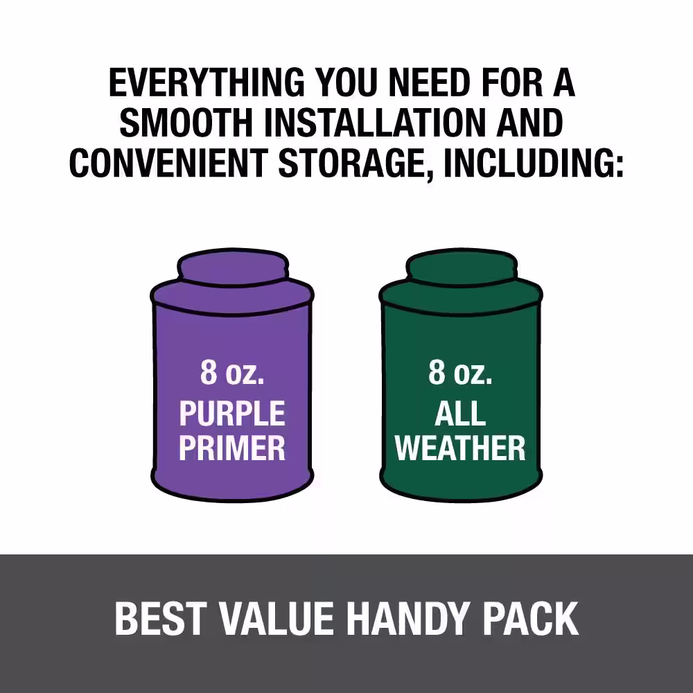 Oatey 8 oz. All Weather Cement and Purple Primer Handy Pack