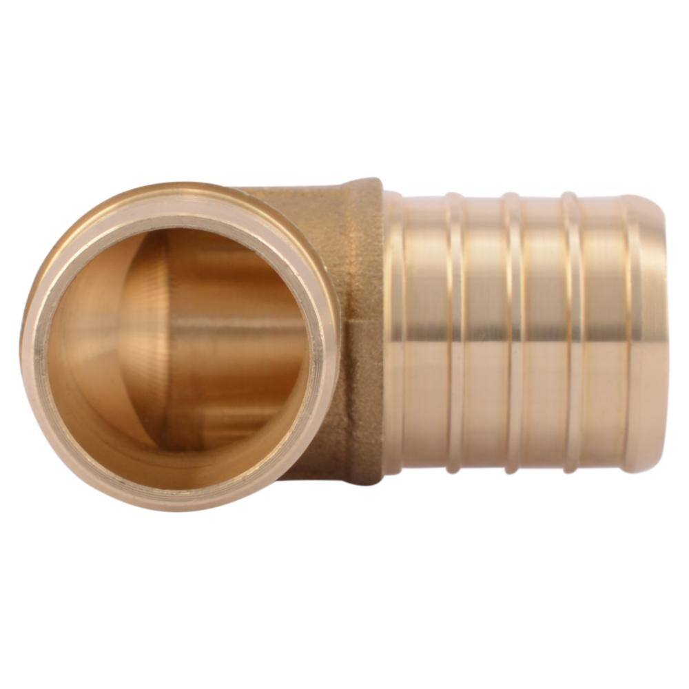 SharkBite 1 in. PEX Clamp/Crimp Brass 90-Degree Elbow Fitting (10-Pack)