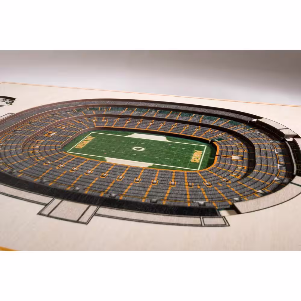 YouTheFan NFL Green Bay Packers 5-Layer Stadiumviews 3D Wooden Wall Art