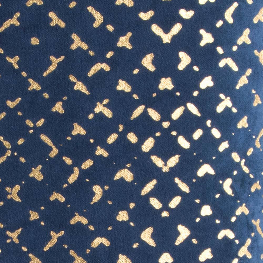 None Navy/Gold Foil Geometric Cotton Poly Filled 20 in. X 20 in. Decorative Throw Pillow