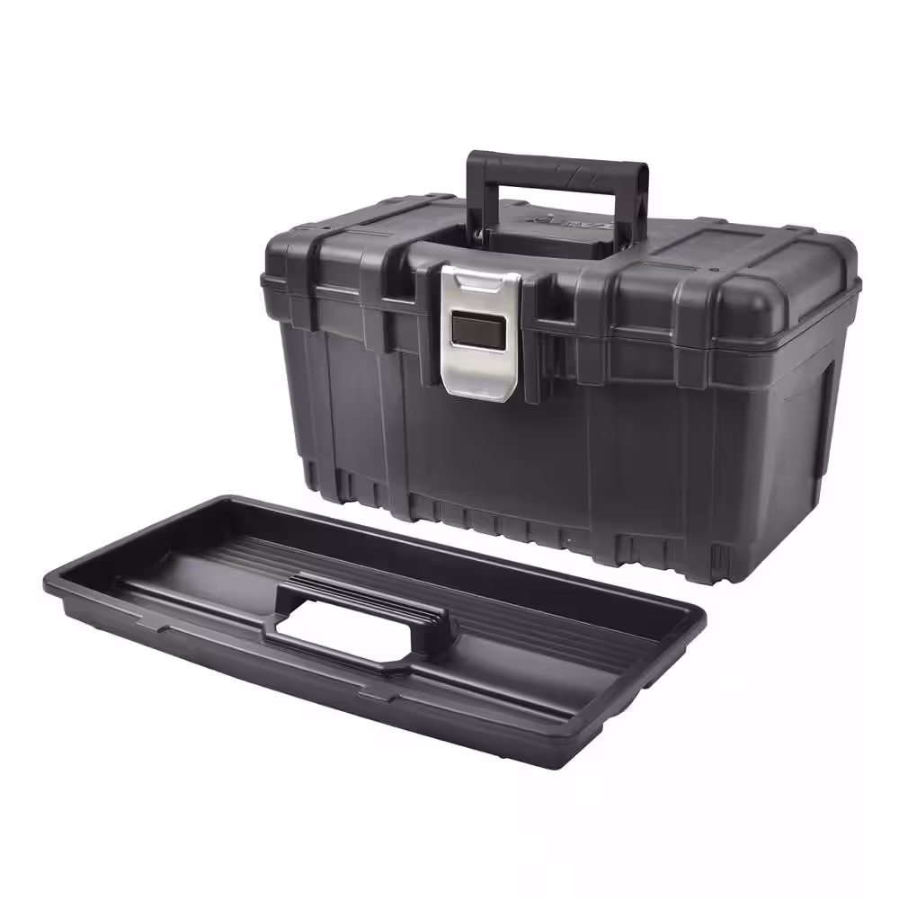 Anvil 16 in. Black Plastic Tool Box