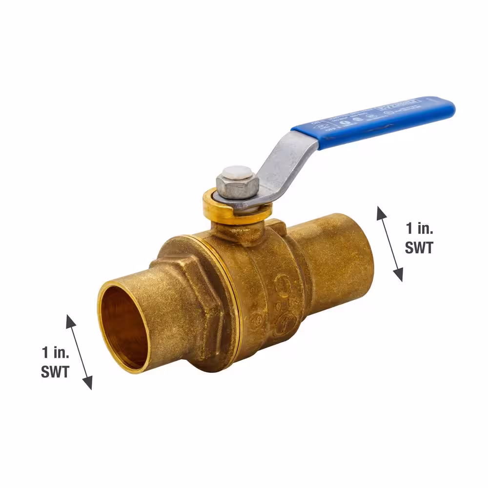 Everbilt 1 in. Brass SWT Full Port Ball Valve