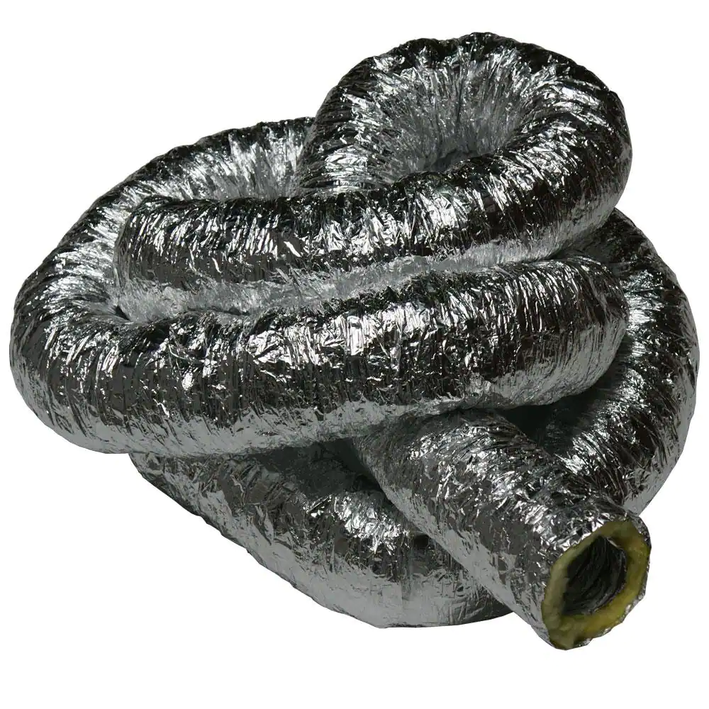 Rubber-Cal HVAC 6 in. x 25 ft. Insulated-Flex Ducting Ventilation Duct Hose