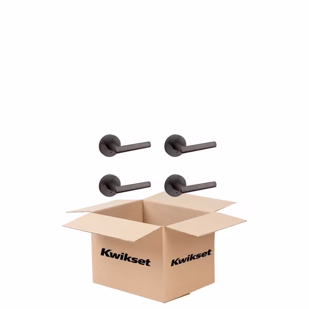 Kwikset Milan Venetian Bronze Privacy Bed/Bath Privacy Door Handle (4-Pack) with Lock