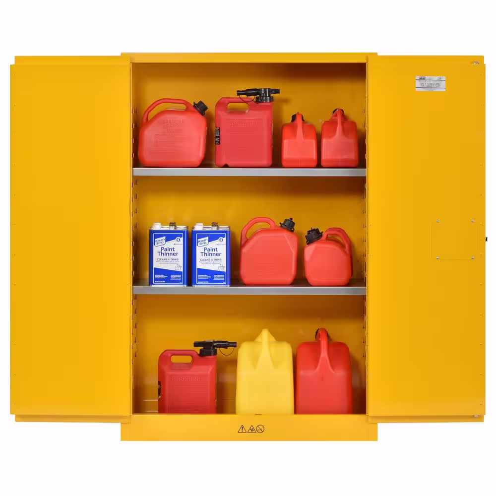 Sandusky Steel Freestanding Garage Cabinet in Yellow (43 in. W x 65 in. H x 18 in. D)