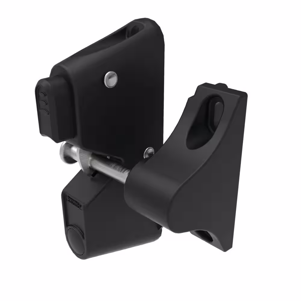 Barrette Outdoor Living 3.312 in. x 5.187 in. Black 1-Sided Gravity Latch