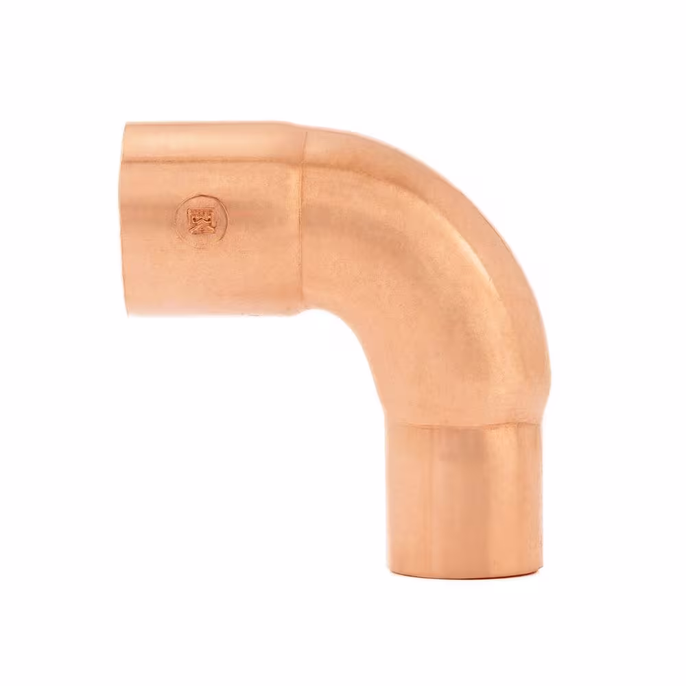 Everbilt 1 in. x 3/4 in. Copper Pressure 90-Degree Cup x Cup Street Elbow Fitting