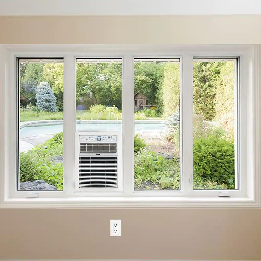 Midea 10,000 BTU 110-Volt Slide Casement Window Air Conditioner and Remote in White