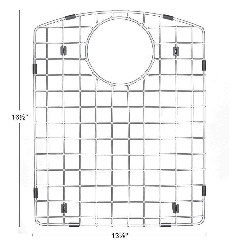 Karran 13-3/8 in. x 16-1/2 in. Stainless Steel Bottom Grid Fits QT-610 / QU-610 Large