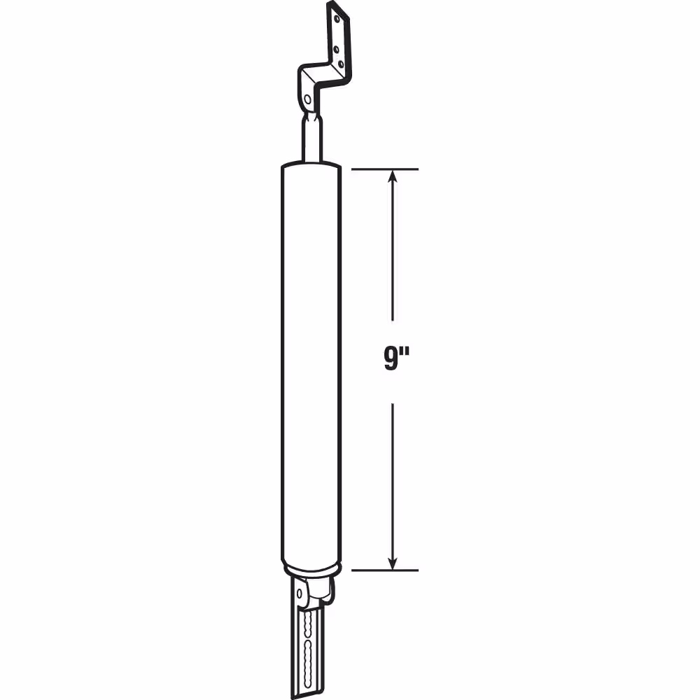 Prime-Line 9 in., White Finish Screen Door Pneumatic Closer