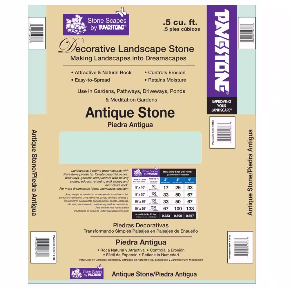 Pavestone 0.5 cu. ft. Antique Stone (64 Bags / 32 cu. ft. / Pallet)