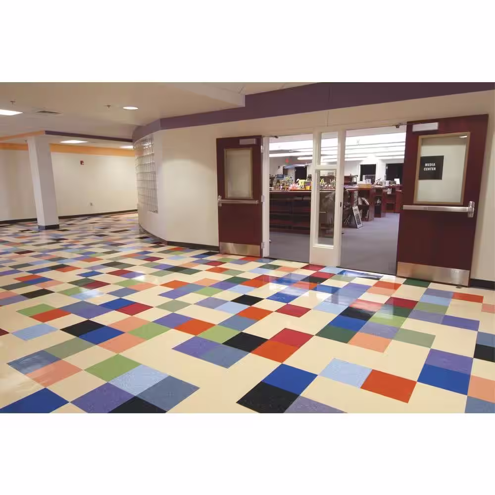 Armstrong Flooring Imperial Texture VCT 12 in. x 12 in. Fortress White Standard Excelon Commercial Vinyl Tile (45 sq. ft. / case)