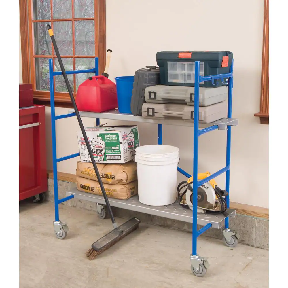 Werner 4 ft. x 3.8 ft. x 2 ft. Portable Rolling Scaffold 500 lb. Load Capacity