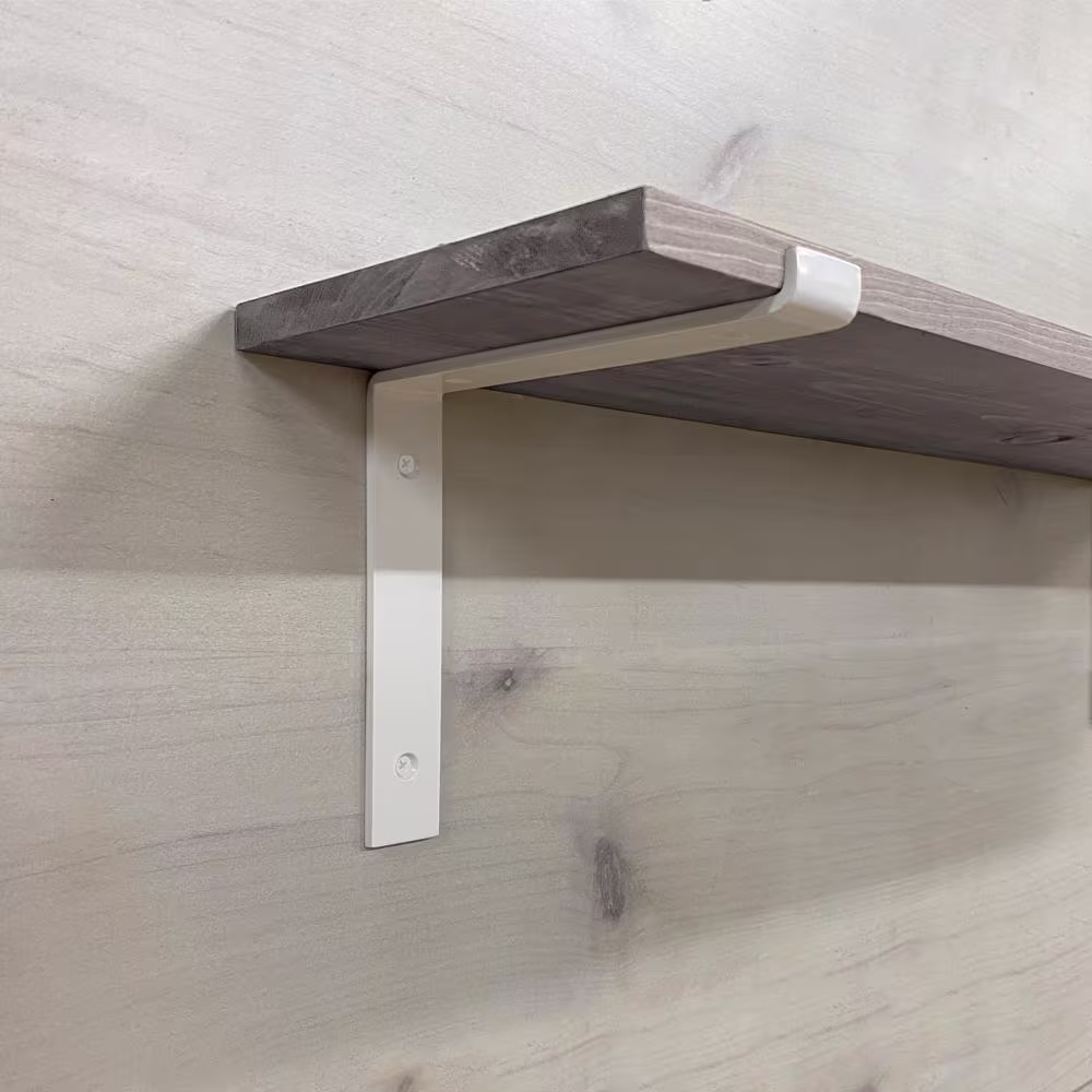 Crates & Pallet 10 in. White Steel Shelf Bracket