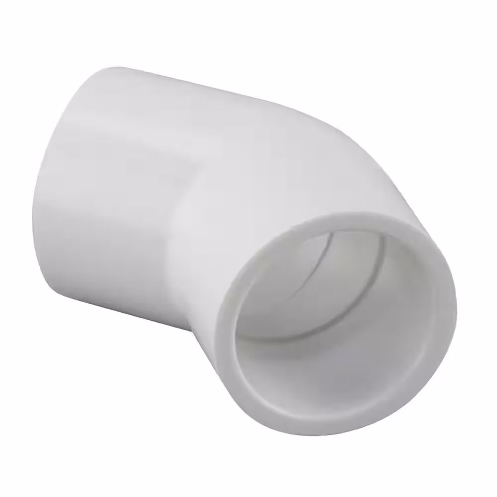 LASCO Fittings 3/4 in. PVC Schedule 40 45-Degree Slip x Slip Elbow Fitting