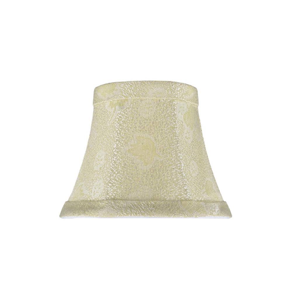 Aspen Creative Corporation 5 in. x 4 in. Butter Creme and Pumpkin Leaf Design Bell Lamp Shade (5-Pack)