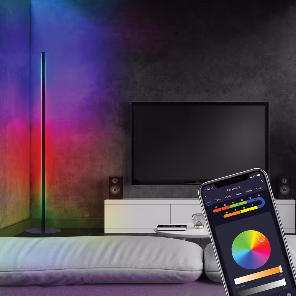 Feit Electric 42 in. Integrated LED Color Changing Smart Home Wi-Fi Connected Wireless Floor Lamp (4-Pack)