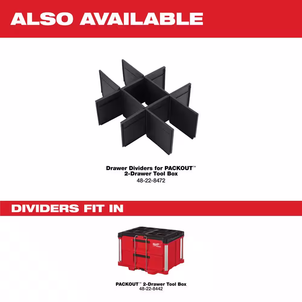 Milwaukee PACKOUT 22 in. 2-Drawer and Dolly