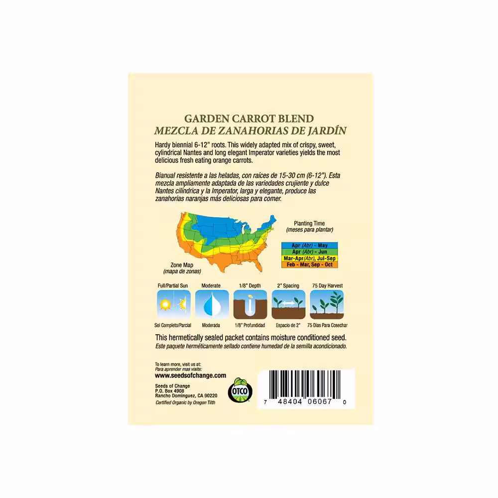 Seeds of Change Garden Carrot Seed