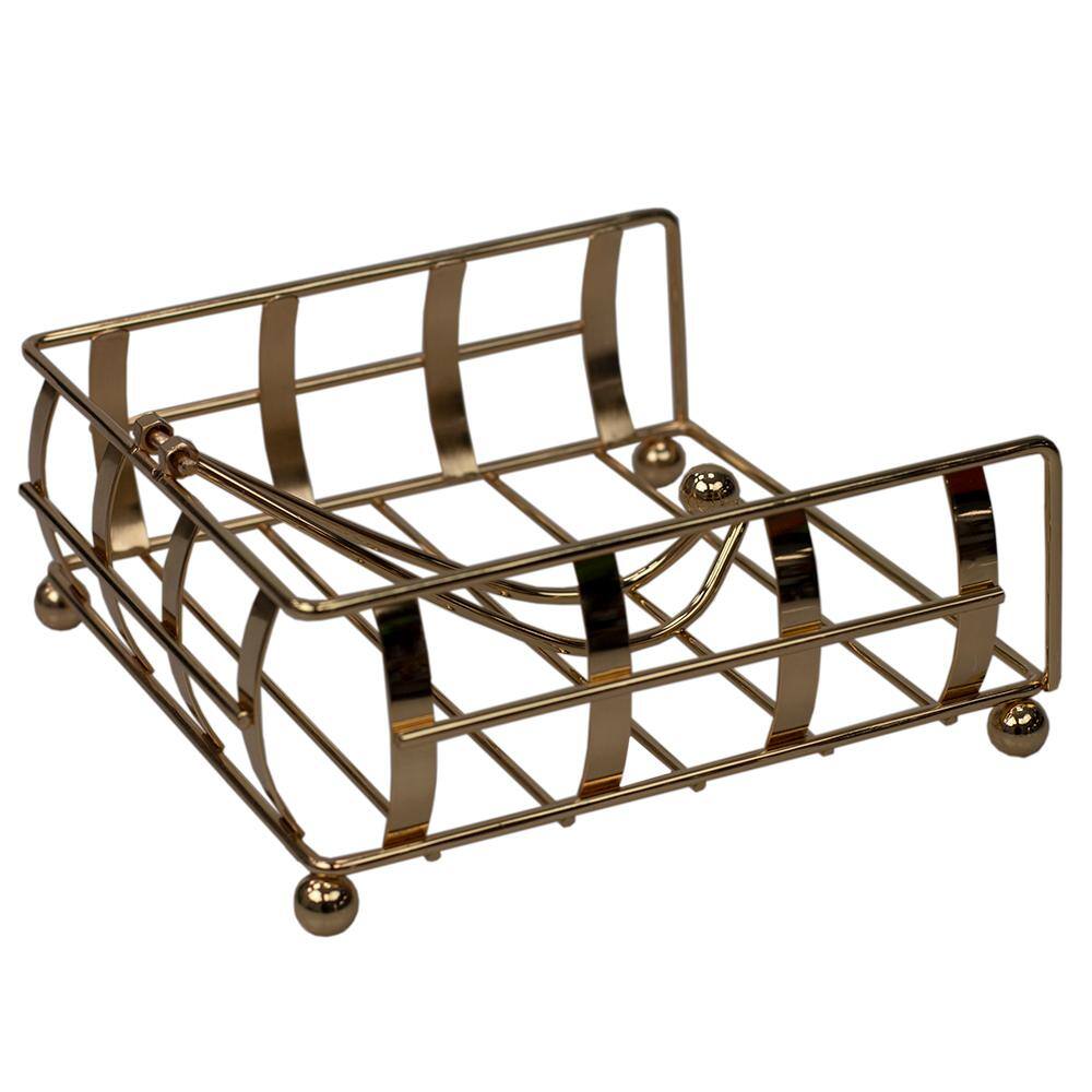None Lyon Free Standing Rose Gold Napkin Holder